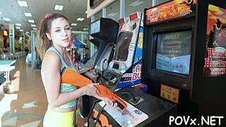 tattooed mighty man uses his cock to fuck sexy nymph