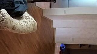 couple gets spied on with hidden cam in living room 😏