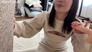 fair-skinned neat older sister gets gangbanged by multiple guys eating two huge cocks alternately and lots of semen