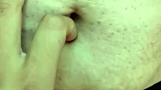 exploring a milf's navel with sensual touches