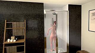 ladouche new trailer with redhead in shower game