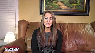 Busty Mature Redhead Autum Squirts on the Couch and Sucks a Big Cock