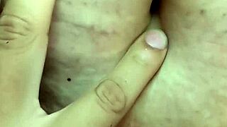 exploring a milf's navel with sensual touches