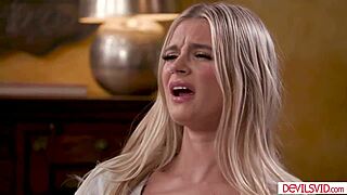 teen stepdaughter gets banged by her stepdad, with deepthroat and licking, while stepmom is away.