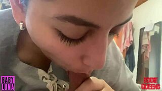 latina amateur sucks dick for breakfast cum