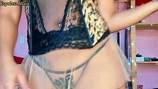 Beautiful Brunette Shows Stuffed Panties And Twerks For Camera