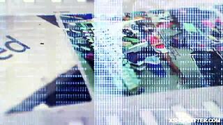 Redhead Jane Rogers Flirts Past Shoplifting with Security Guard Billy Boston