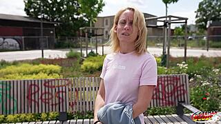 German Scout Interviews Skinny Mature Actress