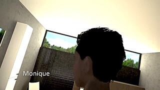 ladouche new trailer with redhead in shower game