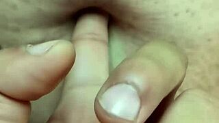 exploring a milf's navel with sensual touches