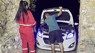 pregnant mechanic sucks cock for pay 😏 full vid