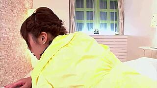 Japanese step-mom craves deep creampie despite small tits