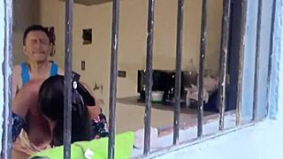 Ugly old man fucks beautiful busty woman