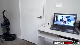 Stepmother Catches Stepson Masturbating and Sucks Him Off in Taboo Encounter