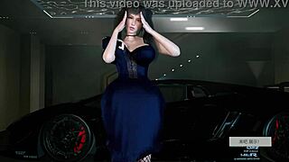 tifa lockhart dances nude in final fantasy style, shaking her body