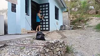 Ugly old man fucks beautiful busty woman