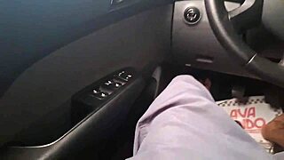 risky self-pleasure for beautiful girl on beach sidewalk