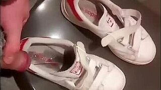 Thirty minute visit in Marion's home with shoe and sneaker focus