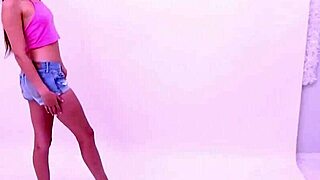 During the photoshoot, the beautiful babe with a sexy body gets fucked on the sofa by the interviewer