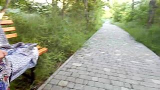 Hairy Mature Flashes in Transparent Dress