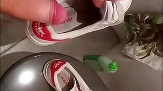 Thirty minute visit in Marion's home with shoe and sneaker focus