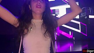 picked up a student for a wild all-holes fuck in the night club's toilet