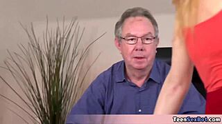 Old Teacher Rebecca Needs Better Grades For Free Pussy