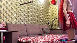 Sex in mother Russia: a loving Russian couple has homemade sex.