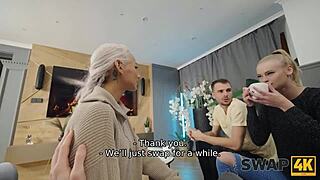 Young couple seduces girl for threesome while boyfriend watches