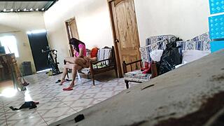 i caught my stepmother resting on the sofa and fucked her like a whore