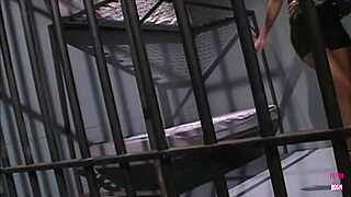 a horny ripped cop performs an anal inspection on a latina hooker in jail