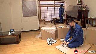 japanese woman nozomi koizumi sucks her colleagues cock uncensored