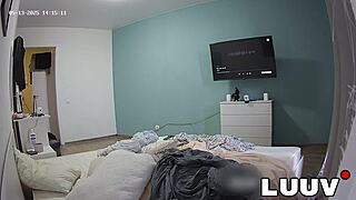 Two European girls flash while cleaning in maid uniforms