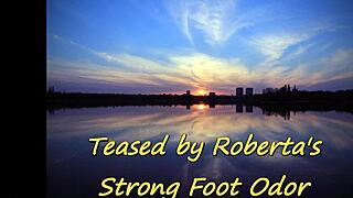Roberta's foot odor teases me with humiliating dominance
