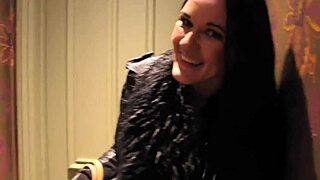 She pisses on the site and flashes tits