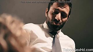 Boss fucks his slutty employee hard in the office after hours