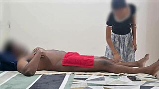 Happy ending massage with flashing touches