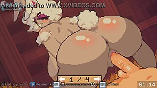 Sloppy bunny vaginal action with big cock