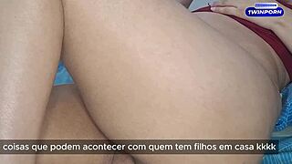 I am the married housewife enjoying riding my cuckold husband until someone tries to open the bedroom door.