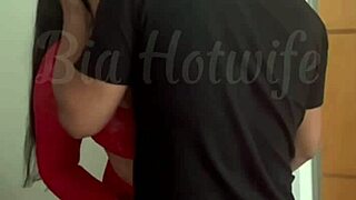 Corno invites friend to fuck my ass in our bed, watching the interracial action.