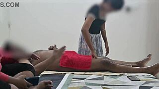 Happy ending massage with flashing touches