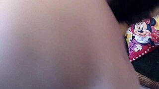 brazilian latina stepdaughter acts like a slut with sex toy on all fours