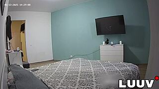 Two European girls flash while cleaning in maid uniforms