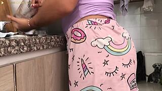 me trapped and my stepbrother rescues me with his huge cock