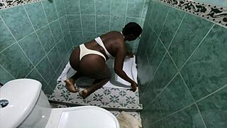 You walk in and see me in the bathroom like this on my knees ready to give messy throat top head - jhodez1