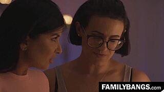 Gorgeous Milf Shows Lesbian Pussy to Ex-Husband's Sister Penny Barber and Romy Rain.