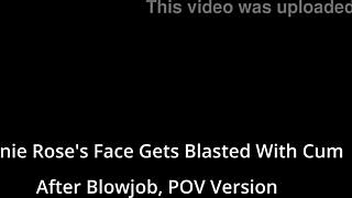 Minnie Rose Gets Face Blasted With Cum After POV Blowjob