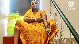 Indian Desi Bhabhi Interacts with Neighbor Boys in Rural Setting