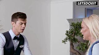 dirty fuck at the front desk with asia vargas and big dick receptionist - horny hostel