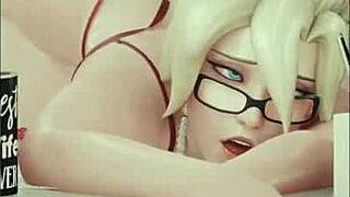 Overwatch Best Of Mercy In Hentai Action With Big Cock And Tits